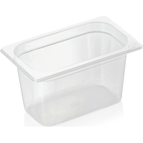 Bac GN 1/4 polypropylène H 150 mm 3,5 ltr transparent GN 89 - Was Germany