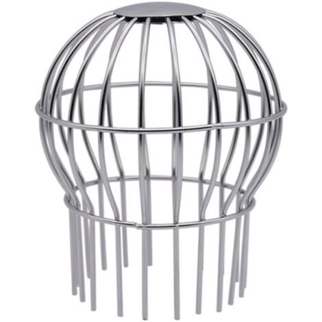 Gouttière Guard 7,6 cm en acier inoxydable 304 Filtre Passoire pour tuyau de descente rond de 6,6 cm à 9,9 cm, arrête les graines de feuilles et autres débris Outil de nettoyage de gouttière (1/5)