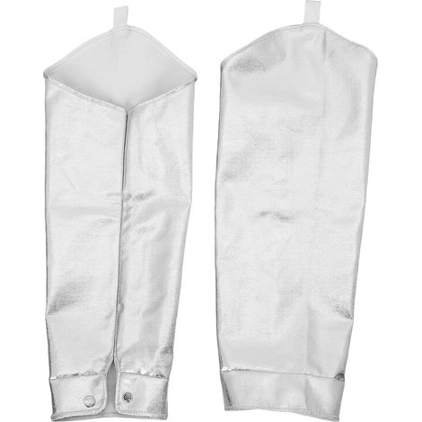 2 pièces Manchons de Protection Bras Résistants Chaleur et Ignifuges Aluminium Manchettes Isolantes Flexibles pour Soudage Cuisine et Travaux Haute Température (1/5)