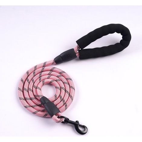 Guinzaglio per cani, lungo, con impugnatura imbottita, per cani di piccola, media e grande taglia, spessore 1,2 cm, lunghezza 3 m, blu scuro. (1/5)