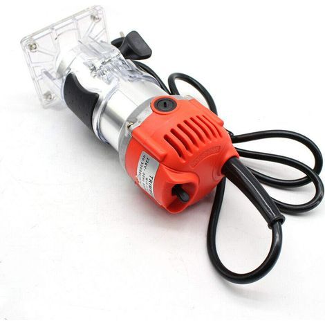 Applicable Défonceuse électrique 800 W 1/4" - Routeur à bois 220 V - Fraise à palmier portable pour le travail du bois (26 × 15,5 × 13,5 cm) (1/5)