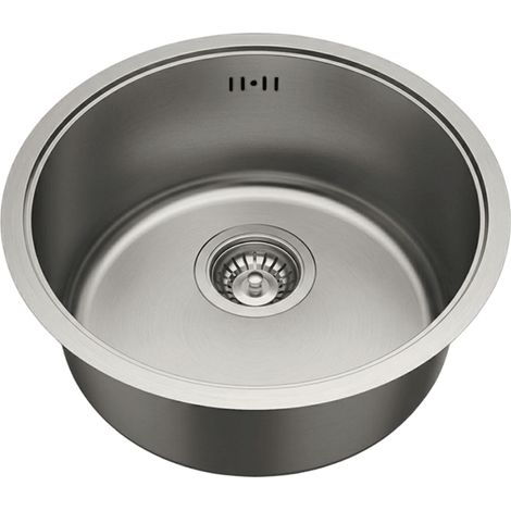 Essebagno Essenox Spüle 1 rundes Becken aus Edelstahl 42.5cm
