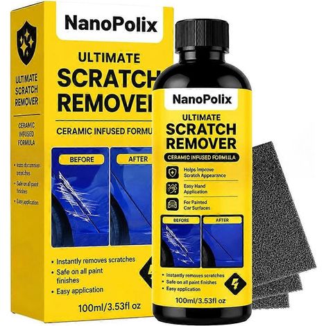 Nanopolix Ultimate Scratch Remover, pâte de réparation pour peinture automobile avec revêtement céramique de 100 ml, élimine les rayures et les tourbillons. (1/5)