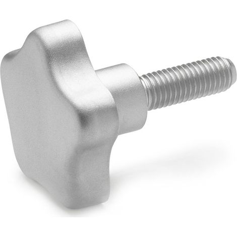 Ganter Norm Elementi Acciaio Inossidabile – Stella Manico Vite – GN 5334 Matt gestrahlt, GN 5334-50-M10-30