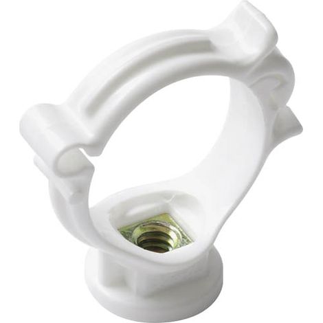 Nicoll – Collier de serrage monobloc Ø32 en polypropylène blanc – Embase 12 mm – Amortissement des bruits – Raccord sanitaire/évacuation (1/3)