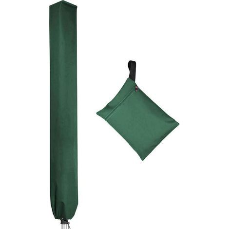 Housse de Protection pour Séchoirs Parapluie, Tissu Oxford 600D Housse de Protection pour Séchoir de Jardins Housse pour Cordes à Linge Rotatives, 16x16x180cm Vert (1/5)