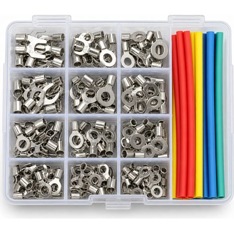 Coffret 320 cosses à sertir nues avec gaines thermorétractables (1/5)
