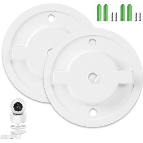 Supports Caméra Surveillance WiFi Interieur 55 mm pour Tapo C200 C210 IPC40C IPC42C TPC42EW IPC43AN IPC43AW MIPC451, Lot de 2 Supports Kit pour Caméra Dôme Bases de Montage Mural Accessoire (1/5)