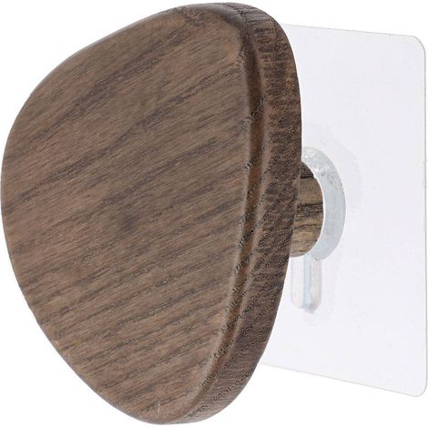 Clavija grande de madera en forma de guijarro - marrón - Tendance (1/2)