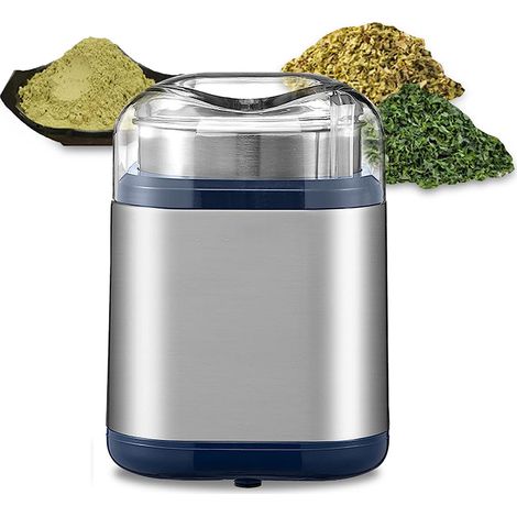 Moulin Électrique - Moulin à Herbes et Épices - 200 W - Acier Inoxydable 304 - 90 x 130 mm - Pour Fleur Séchée, Épices Sèches, Pollen, Café - 1 Pièce (1/5)