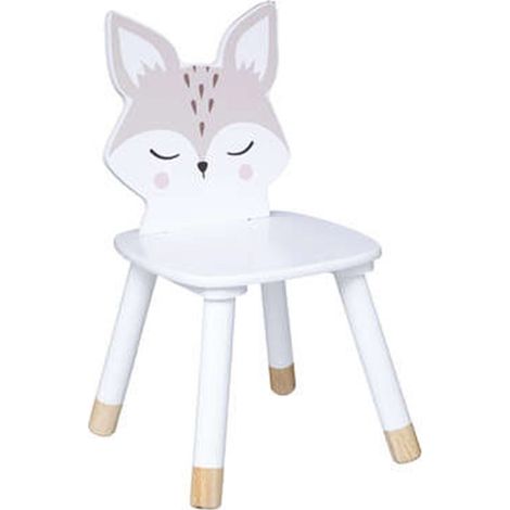 Chaise Enfant Scandinave Renard 52cm Blanc