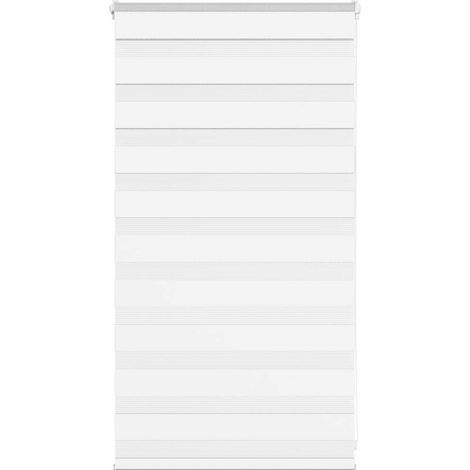 Doppelrollo Weiß 85x100 cm Stoffbreite 80,9 cm Polyester