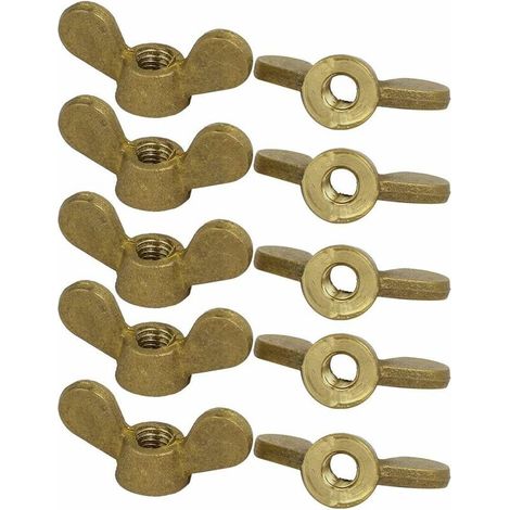 Papillon écrou Laiton Écrou d'aile de Papillon écrou de Fixation des Composants (M5, 10PCS) (1/5)