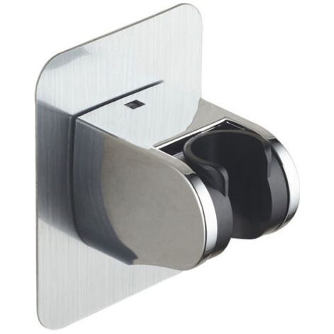 FENOPLASTICAsupport de pommeau de douche sans perçage adhésif - support de douche réglable (45°), support de douchette universel, douchette, support de douche mural, argent (1/4)