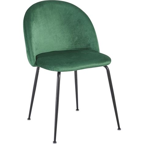 Sillas Comedor - Silla Black Dalnia Terciopelo - Verde