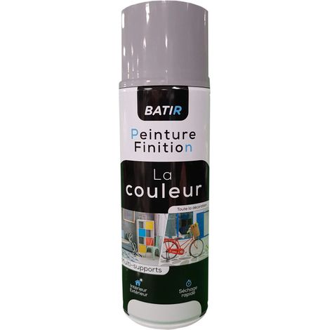 Aérosol peinture brillant 400ml, gris argent, RAL 7001