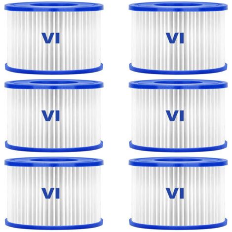 Lot de 6 cartouches de filtration pour spa gonflable Lay-Z-Spa (1/5)