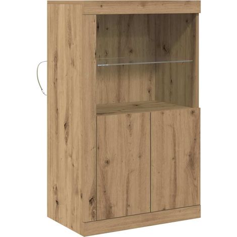 Meubles de Rangement，Meuble d'appoint chêne artisanal 60,5 x 37 x 100 cm CFW679620 (1/5)
