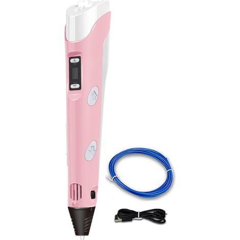 Stylo 3D à écran LCD, vitesse réglable avec 5 mètres de filament, jouet pour enfants, emballage anglais (1/5)