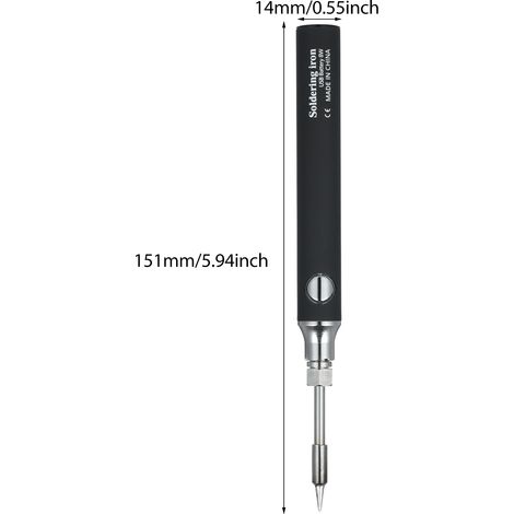 Kit de fer à souder sans fil, mini fer rechargeable par USB, stylo de soudage portable basse tension 5 V, 3 outils de réglage de la température pour petits projets, réparation d'appareils ménagers, br (1/5)