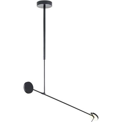 LedsC4 Invisible - Suspension LED 12.2W et 551lm avec Blanc Chaud 2700K. Diamètre 176cm. Structure en Acier. Coloris Noir
