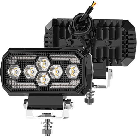 phare de travail LED 30W 9-80V 3000 Lumens phare LED IP68 étanche 5 pouces phare longue portée led pour excavatrices, tracteurs, remorques, ATV, camions, véhicules tout-terrain, motos (1/5)