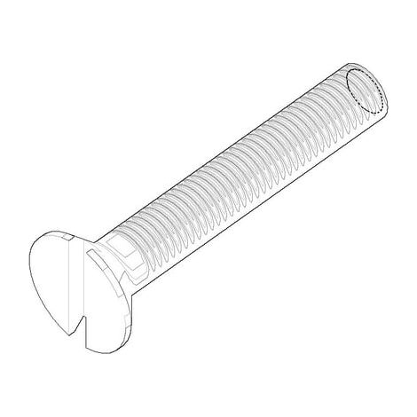 DO Befestigung Senkschraube mit Schlitz ERSATZTEILE 093030160 M4 x 25 mm Chrom