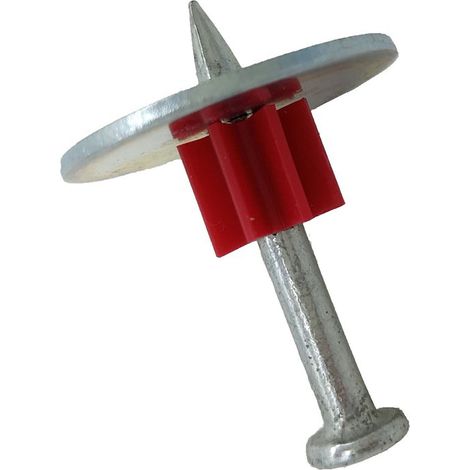 Befestigungsstift mit Unterlegscheibe, robustes Befestigungs- und Unterlegscheiben-Set aus Stahl für Decken, Zementwände und Beton (1/5)