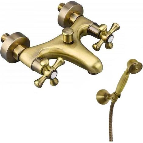 Rubinetto miscelatore vasca da bagno con doccetta vintage bronzo ROMO 59466