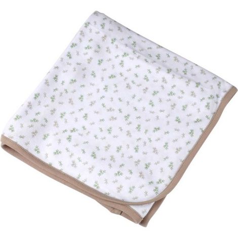 Couverture nature en coton bio Blanc 75x75 cm (1/3)