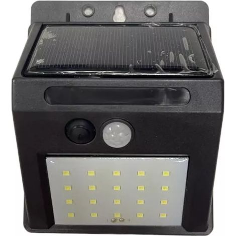 faretto led solare da esterno eurogarden con sensore di movimento 9,6x4,8x12,4 cm