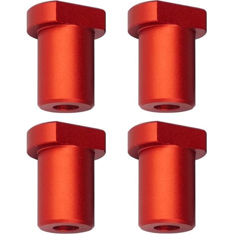 Lot de 4 colliers de serrage en alliage d'aluminium pour table de travail du bois, établi, rabotage pour trou de chien de 19 mm/20 mm (rouge, 20 mm) (1/5)