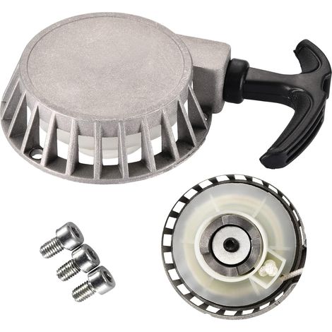 Gris Pédales Tirez Démarrer Lanceur cliquet de démarreur en aluminium2 Temps 47cc 49cc Mini Lanceur Motos véhicules Tout-Terrain Remplacement pour Moto ATV UTV Quad Pit Dirt Bike Go Kart (1/5)
