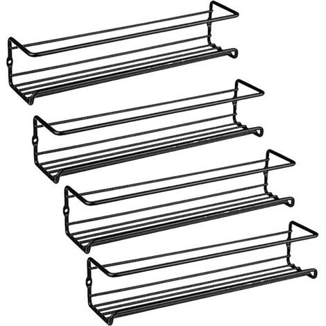Wandmontiertes Gewürzregal, vierstöckiges Metall-Gewürzregal, hängendes Gewürzregal (1/5)