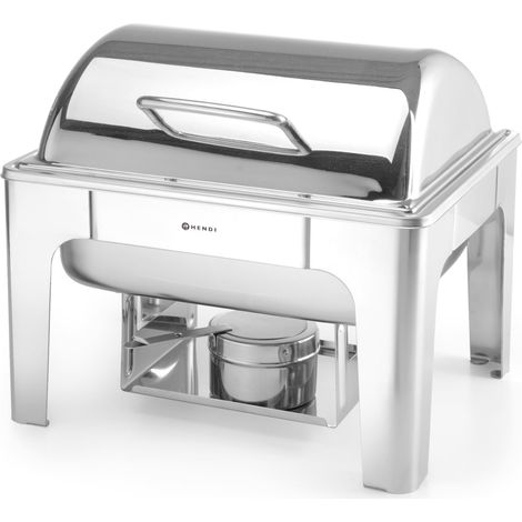 Chafing dish GN 1/2 finition poli miroir Profi Line 4L 365x345x(H)345mm - Hendi (1/3)