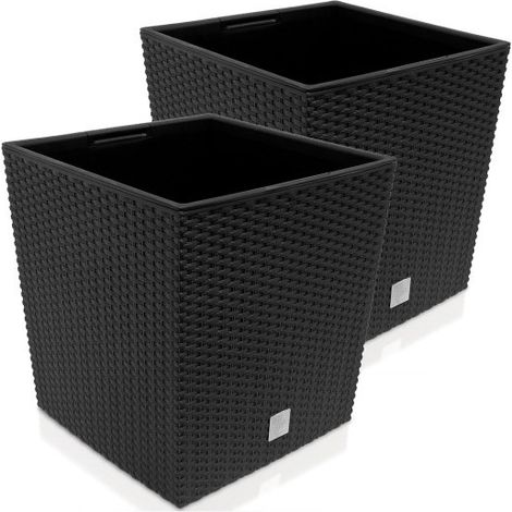 Lot de 2 Pots de fleurs de 40 Xr 40, 64 l gris anthracite (1/5)