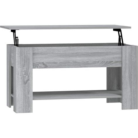 Table basse,Table d'appoint,Table de Salon Sonoma gris 101x49x52 cm Bois d'ingénierie CFW65013 (1/5)