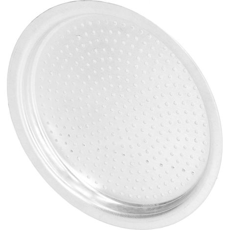 Ensemble de filtre à café réutilisable en aluminium, comprenant un joint d'étanchéité et un disque filtrant, pour 3 personnes. (1/5)