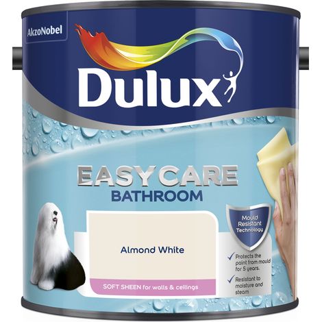 Dulux Easycare Bathroom Soft Sheen Emulsion Paint - 2.5L - Almond White
