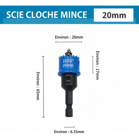 Scie cloche ultra-fine Ø 20 mm pour coffret électrique 20mm 20 10 200 g – Livraison gratuite