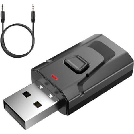 Adaptateur Bluetooth USB 5.0 2-en-1 (émetteur et récepteur), Audio stéréo sans Fil avec Prise Jack 3,5 mm pour TV, PC, Voiture, Enceintes, Casque, Mains Libres, sans Latence (1/5)