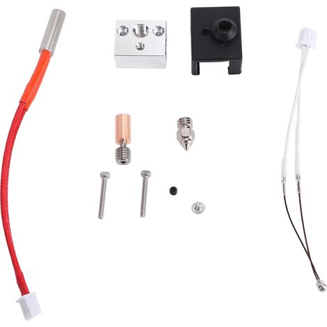 Kit d'extrudeuse améliorée 24V 40W, bloc chauffant en aluminium, buse plaquée cuivre, coupe-chaleur bimétallique pour Sermoon V1 V1Pro (1/5)
