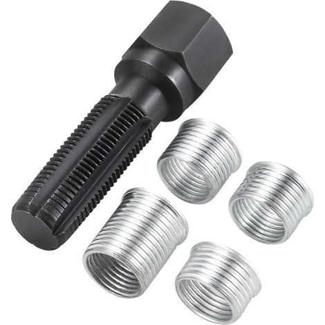 5-teiliges Zündkerzengewinde-Reparaturwerkzeug-Set M14 x 1,25, Zündkerzen-Nachgewinde, Zylinderkopf-Nachgewinde-Kit 4 Einsätze (1/4)