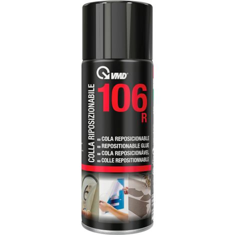 Colle en spray transparente repositionnable VMD 106R 400 ml permet de fixer et de'tacher les pie'ces colle'es