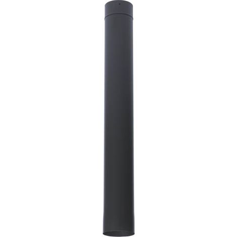 TEN – Tuyau gaz émaillé noir mat Ø97mm – Longueur 1m – Raccordement chaudières gaz, fuel, bois, charbon – Acier émaillé résistant