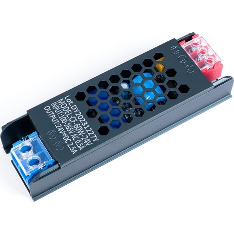 Alimentation LED 24V 60W slim - 2.5A - IP20