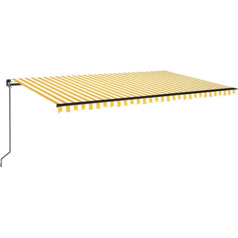 Maison Exclusive - Markise Manuell Einziehbar 500x350 cm Gelb und (1/5)