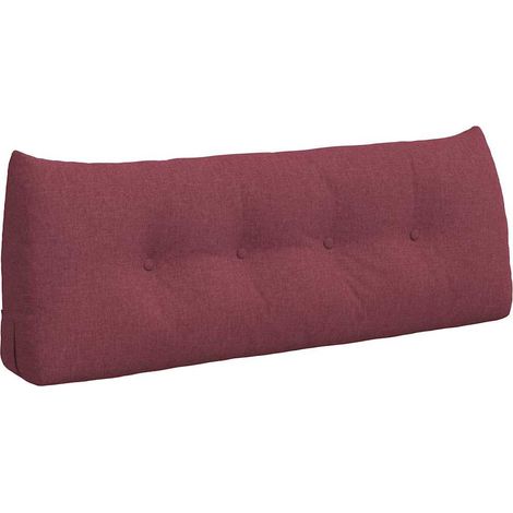 Cojín de Espalda Rojo vino 120 x 24 x 50 cm tela vidaXL