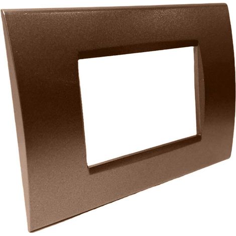 Placchetta per interruttore a 3 posti bronzo cassetta 503 compatibile con bticino living light supporto cover (1/2)