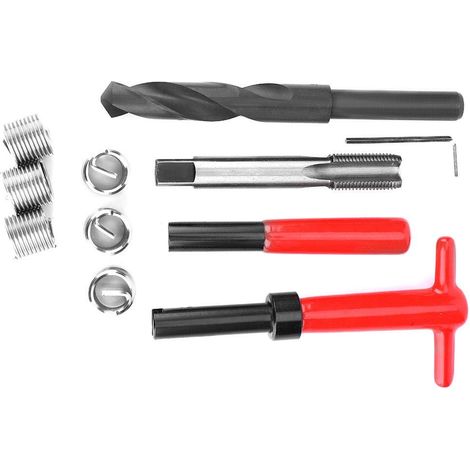 Lot de 11 pièces M16 x 1,5 - Kit de réparation de filetage - Douille filetée - Accessoires de réparation - Kit d'inserts filetés - Vis (1/5)